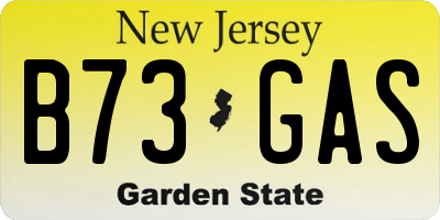 NJ license plate B73GAS