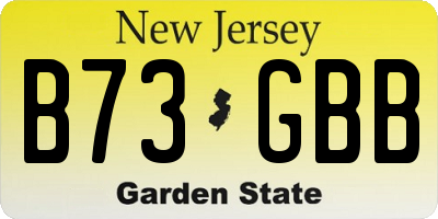 NJ license plate B73GBB