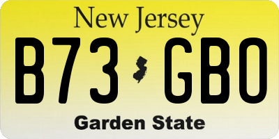 NJ license plate B73GBO