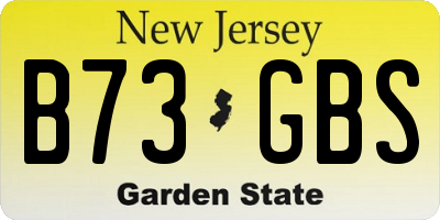 NJ license plate B73GBS