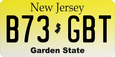 NJ license plate B73GBT