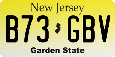 NJ license plate B73GBV