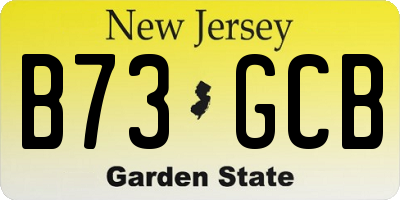 NJ license plate B73GCB