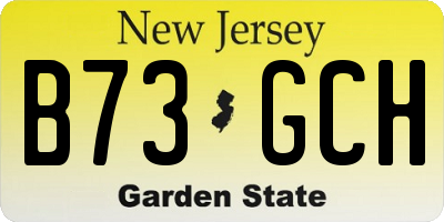 NJ license plate B73GCH