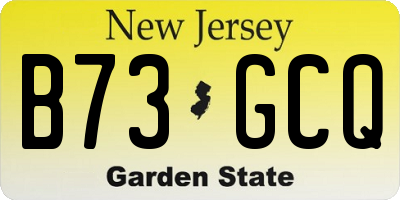 NJ license plate B73GCQ