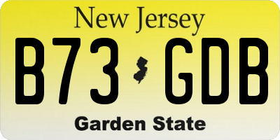 NJ license plate B73GDB