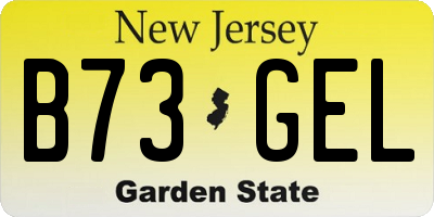 NJ license plate B73GEL