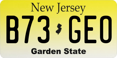 NJ license plate B73GEO