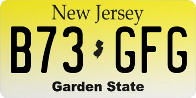 NJ license plate B73GFG