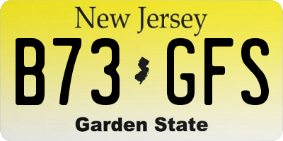 NJ license plate B73GFS