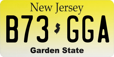 NJ license plate B73GGA