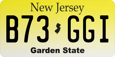 NJ license plate B73GGI