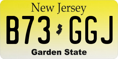 NJ license plate B73GGJ