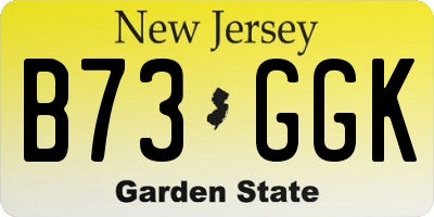 NJ license plate B73GGK