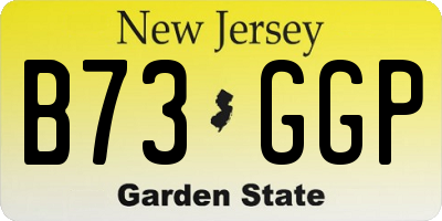 NJ license plate B73GGP