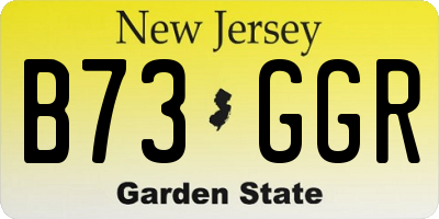 NJ license plate B73GGR