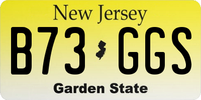 NJ license plate B73GGS