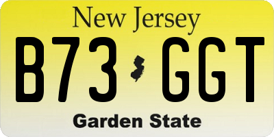 NJ license plate B73GGT