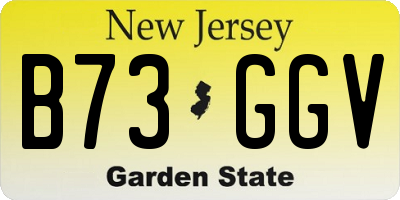NJ license plate B73GGV