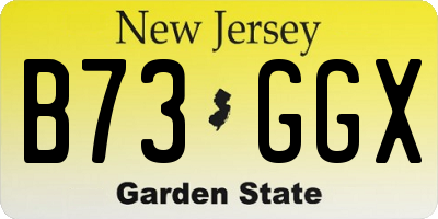 NJ license plate B73GGX