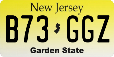 NJ license plate B73GGZ
