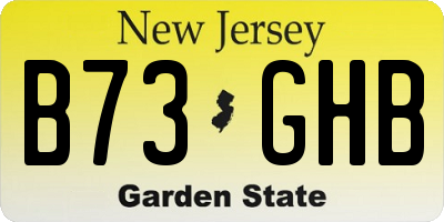 NJ license plate B73GHB