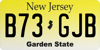 NJ license plate B73GJB