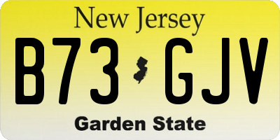 NJ license plate B73GJV