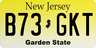 NJ license plate B73GKT
