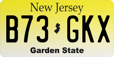 NJ license plate B73GKX