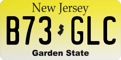 NJ license plate B73GLC