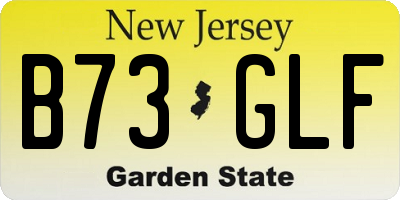 NJ license plate B73GLF