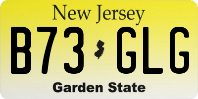 NJ license plate B73GLG
