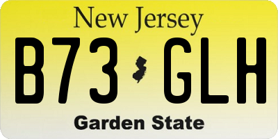 NJ license plate B73GLH