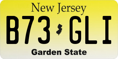 NJ license plate B73GLI