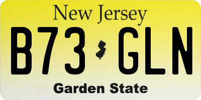 NJ license plate B73GLN