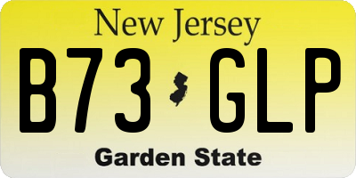 NJ license plate B73GLP