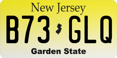 NJ license plate B73GLQ