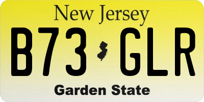 NJ license plate B73GLR