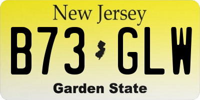 NJ license plate B73GLW