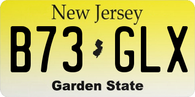 NJ license plate B73GLX