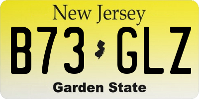NJ license plate B73GLZ
