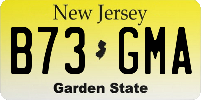 NJ license plate B73GMA