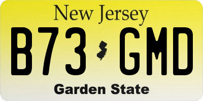 NJ license plate B73GMD