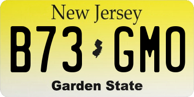 NJ license plate B73GMO