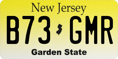 NJ license plate B73GMR