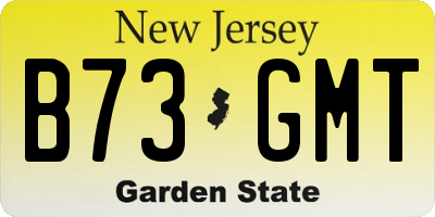 NJ license plate B73GMT