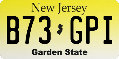 NJ license plate B73GPI