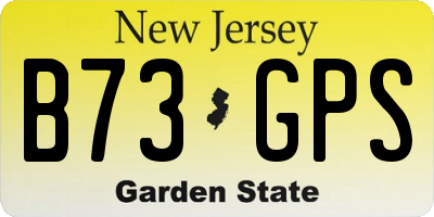 NJ license plate B73GPS