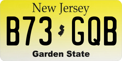 NJ license plate B73GQB